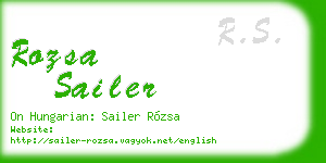 rozsa sailer business card